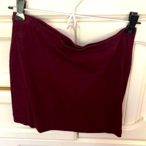 Maroon mini skirt